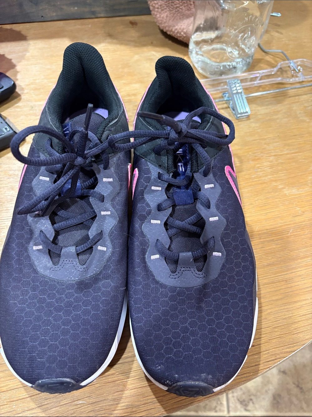 Nike Women's Navy with Pink Accent Running Sneakers